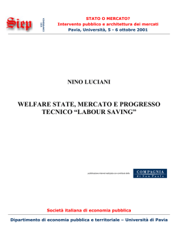 welfare state, mercato e progresso tls