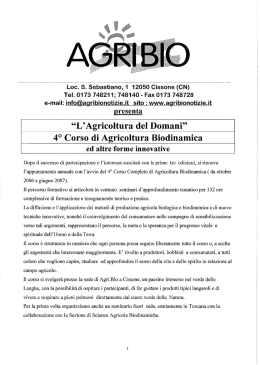 “L`Agricoltura del Domani”
