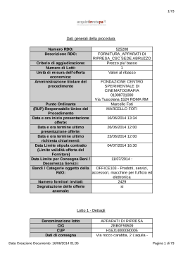 ELENCO FORNITORI INVITATI - per la fornitura di apparati di