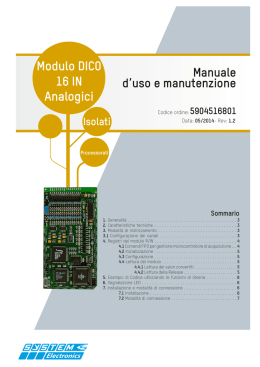 Modulo DICO 16 IN Analogici