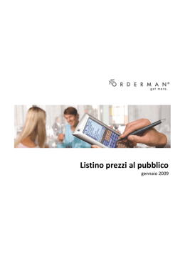 LISTINO PREZZI al pubblico &ndash; gennaio 2009