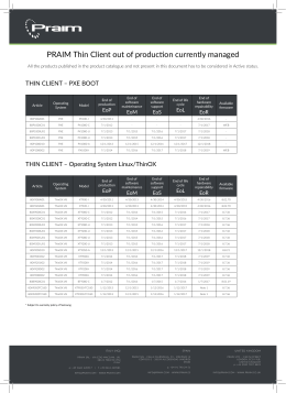 PRAIM Thin Client out of production currently managed