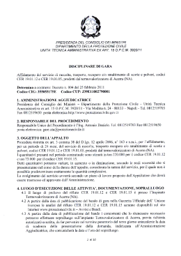 Disciplinare di gara