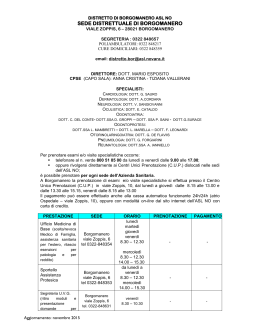 DISTRETTO DI BORGOMANERO