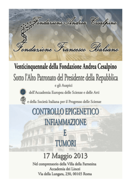 Venticinquennale della Fondazione Andrea Cesalpino