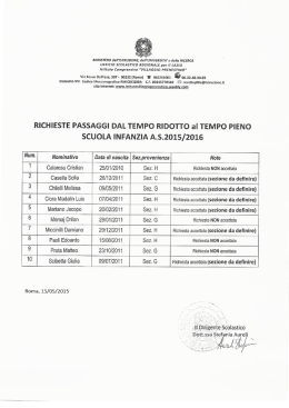 Via Fosso Dell`osa, 507 - 00132 (Roma) E 0622.51001 MINISTERO