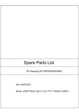 Spare Parts List