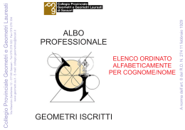 ALBO PROFESSIONALE GEOMETRI ISCRITTI