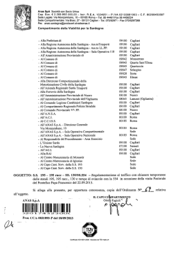 Ordinanza ANAS - Provincia dell`Ogliastra