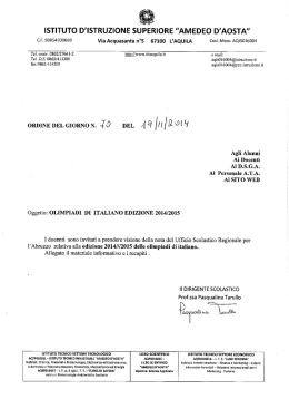 odg 70 del 19.11.14 - Olimpiadi di Italiano 2014-2015