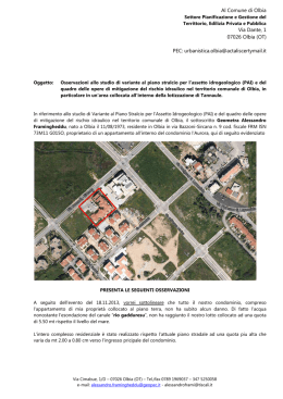 osservazione prot. 24342 del 09.03.2015