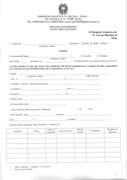 VIA VIGNOLA N. 54 ` 07026 OLBIA - Direzione Didattica IV Circolo di