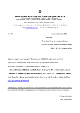 Ministero dell`Istruzione dell`Universit&agrave; e della Ricerca Circ. 029