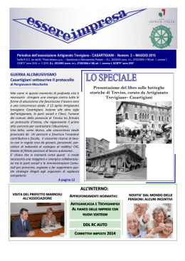 Scarica la news letter di maggio 2015