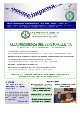 Scarica la news letter di luglio 2015