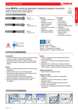 Vorpa VS-P ancoranti per applicazioni in calcestruzzo fessurato e
