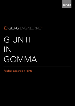 GIUNTI IN GOMMA - Giorgi Engineering