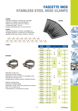 FASCETTE INOX STAINLESS STEEL HOSE