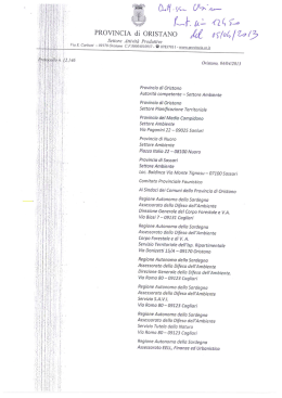 Scarica l`avviso - Provincia di Oristano