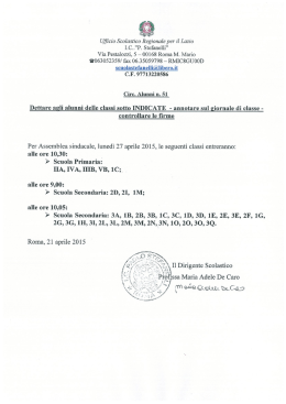 I.C..”P. Stefanelli” Via Pestalozzi, 5