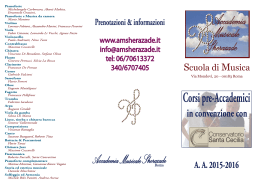 Scarica la brochure - Accademia Musicale Sherazade