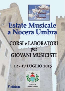 Scarica la brochure "Campus" - Accademia Musicale Sherazade