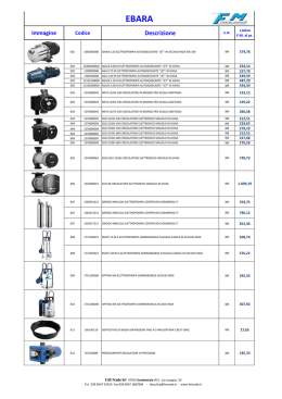 Listino FM Ebara