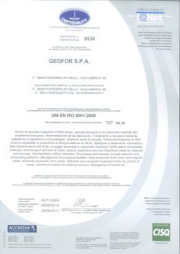 ISTITUTO DI CERTIFICAZIONE DELLA QUALIT&Agrave; WWW `qne cem