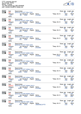 lampade a incandescenza - I. F. E. Lampade Speciali