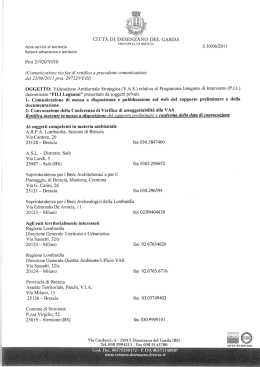 Rettifica della lettera del 22/06/2011 prot 20732/VI/III