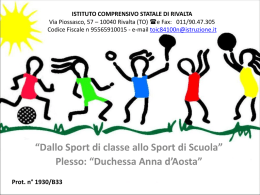 ISTITUTO COMPRENSIVO STATALE DI RIVALTA