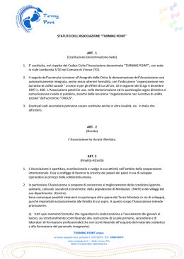 lo statuto - Turning Point ONLUS