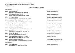 STRUTTURE DI RICOVERO - PIEMONTE -