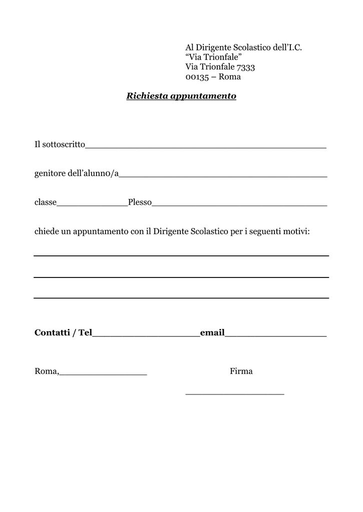 appuntamenti dirigenti