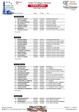 Lista iscritti Rottanova
