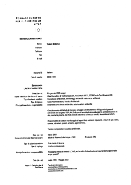 formato europeo per il curriculum vitae informazioni