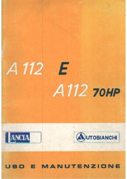 Autobianchi A112 70HP 1977 - uso e manutenzione