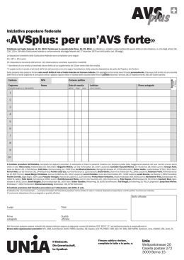 «AVSplus: per un`AVS forte»