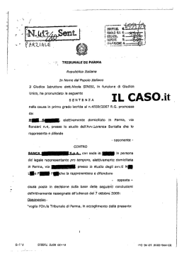 TRIBUNALE&ldquo;DI PARMA