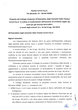 Vianini Lavori S.p.A. Via Montello 10