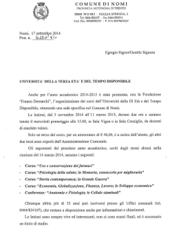 Lettera Informativa