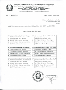 Nomina sottocommissioni Esami Stato primo ciclo istruzione