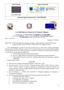 Cosenza LS-ITC &ldquo;Guarasci&rdquo; Rogliano - IIS IPSIA Marconi CS