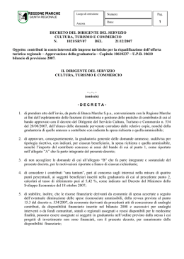 DECRETO DEL DIRIGENTE DEL SERVIZIO