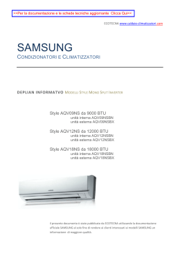 Vedi il deplian dei condizionatori Samsung Style Inverter