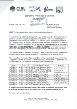 Sistema previdenziale: Assemblee