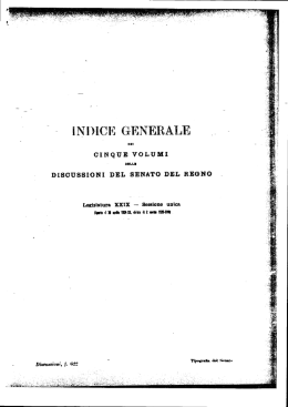 Indice dell`Attivit&agrave; Parlamentare