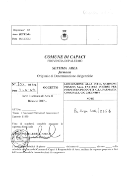 Determina Dirigenziale n 733/2012