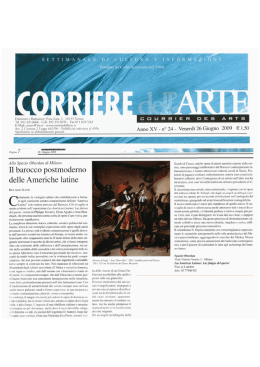 Il Barocco postmoderno delle Americhe Latine