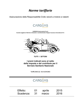Norme tariffarie e Tariffa RC Auto